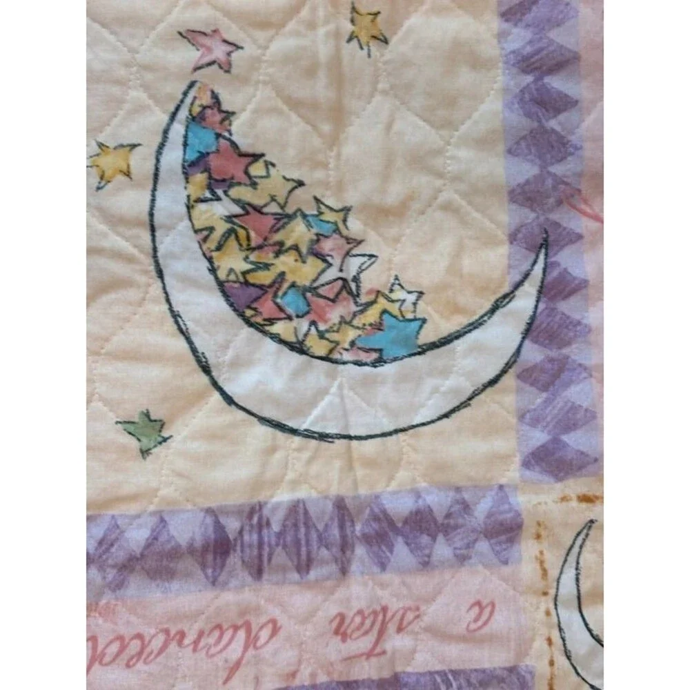 Vintage Whimsical Handmade Baby Quilt